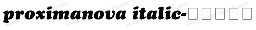 proximanova italic字体转换